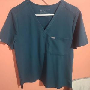 Figs carribean blue scrub top